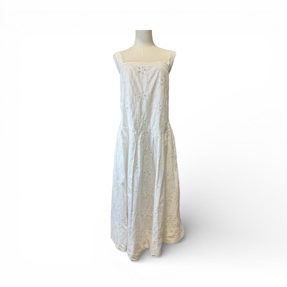 NWOT Free People Primavera Cotton Eyelet Midi Sundress. Size L - Picture 2 of 16